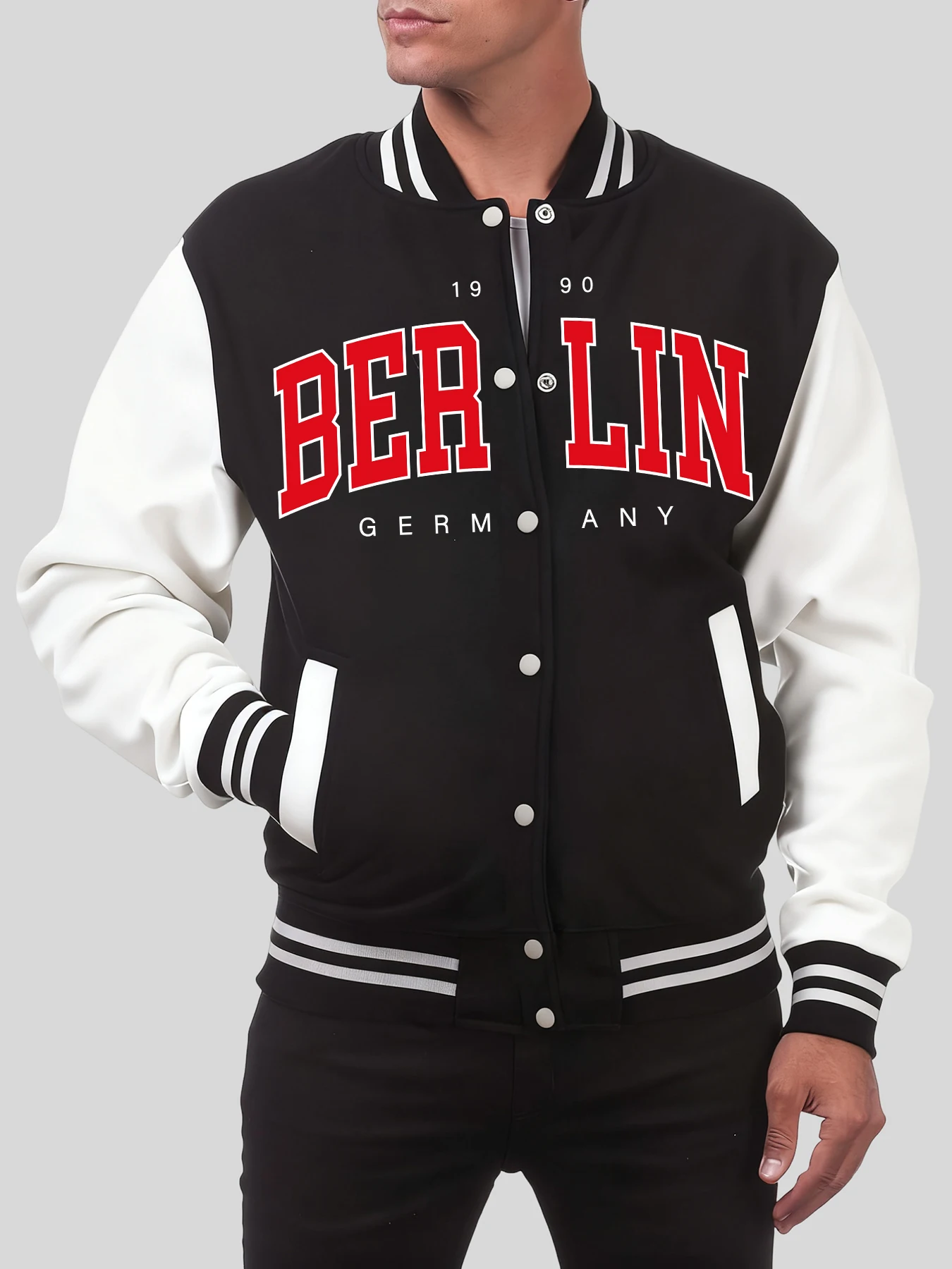 Berlin Germany Letter Design Baseball Jacket Men Fashion Comfortable Jersey Autumn Oversize Coat Loose Casual Streetwear
Berlin Germany Letter Design Baseball Jacket Men Fashion Comfortable Jersey Autumn Oversize Coat Loose Casual Streetwear