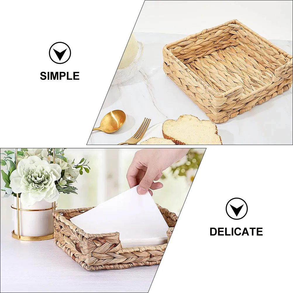 2pcs Square Woven Napkin Holder Tissue Box 18x18x7cm Storage Tray for Kitchen Bathroom Party Hotel Office
2pcs Square Woven Napkin Holder Tissue Box 18x18x7cm Storage Tray for Kitchen Bathroom Party Hotel Office