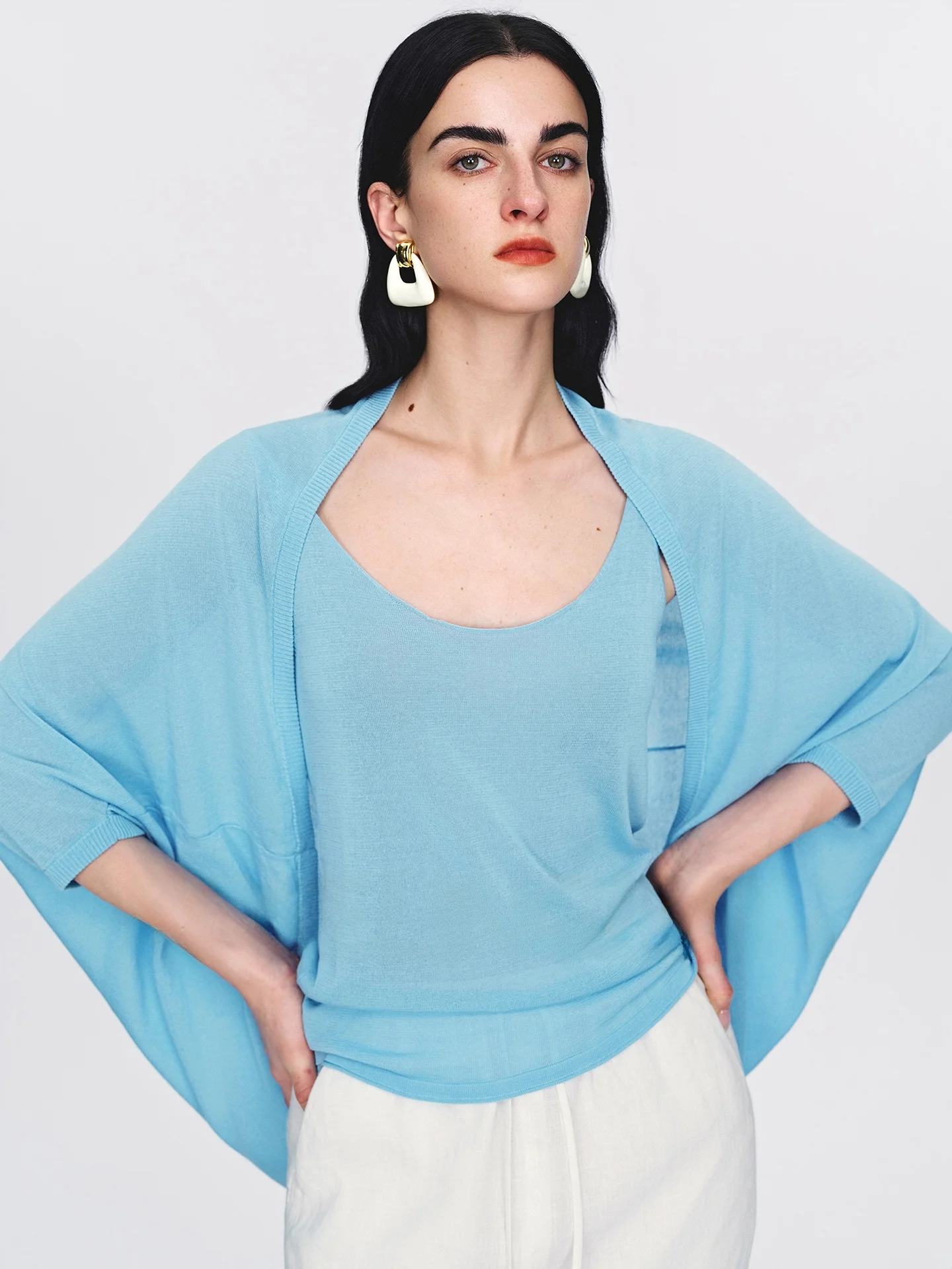 RoseLingLing Acetate Cotton One-Piece Knitted Cardigan And Tank Top Set Simple Sli Commute round Ne Seven Sve Women'...
RoseLingLing Acetate Cotton One-Piece Knitted Cardigan And Tank Top Set Simple Sli Commute round Ne Seven Sve Women'...