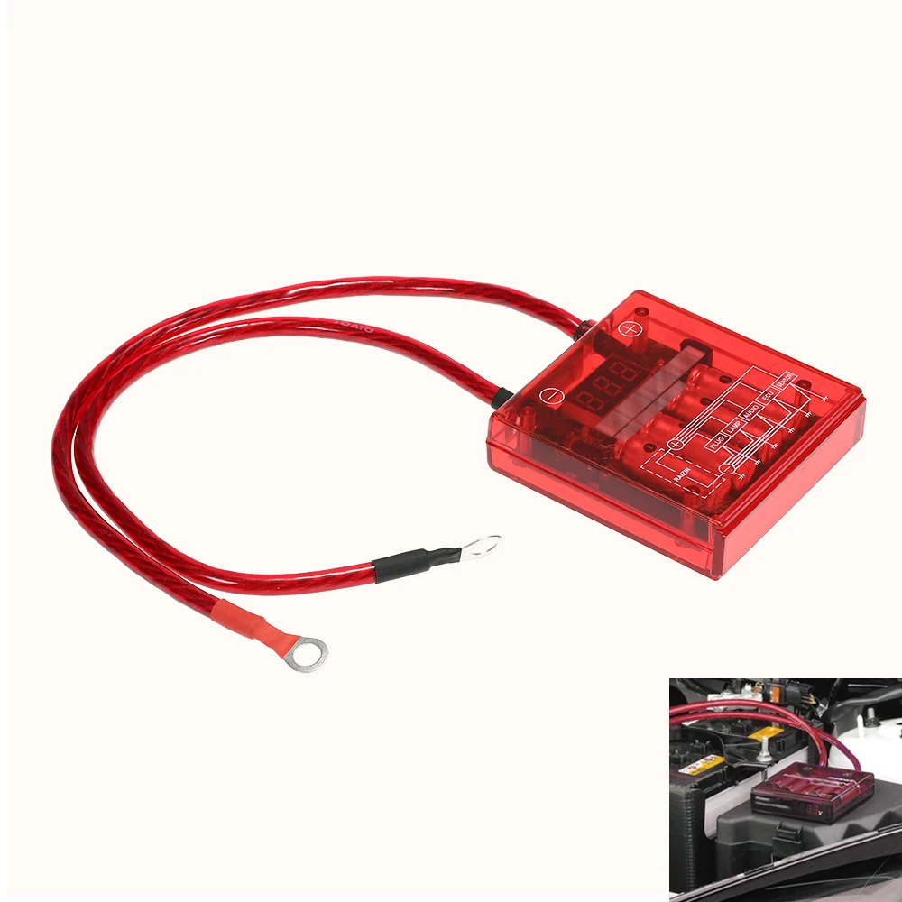 Car Digital Voltage Stabilizer Universal Electric Voltage Regulator Rectifier with Earth Ground Cables and Mounting Hardware Kit
Car Digital Voltage Stabilizer Universal Electric Voltage Regulator Rectifier with Earth Ground Cables and Mounting Hardware Kit