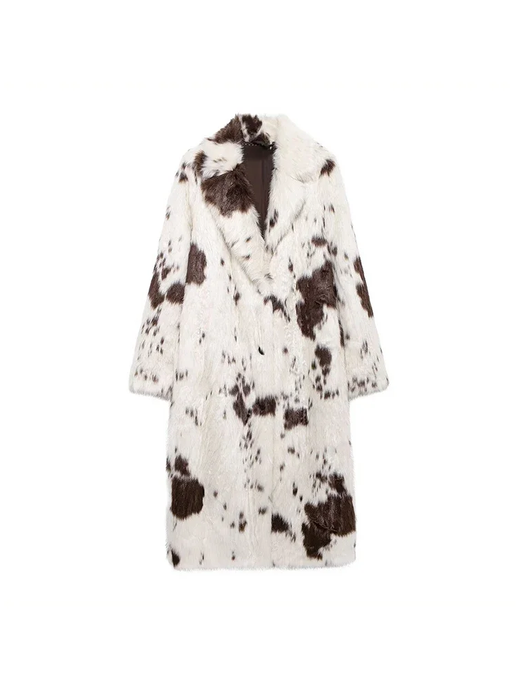 Willshela Women Fashion Faux Fur Printed Single Breasted Trench Vintage Lapel Neck Long Sleeves Female Chic Lady Outfits
Willshela Women Fashion Faux Fur Printed Single Breasted Trench Vintage Lapel Neck Long Sleeves Female Chic Lady Outfits