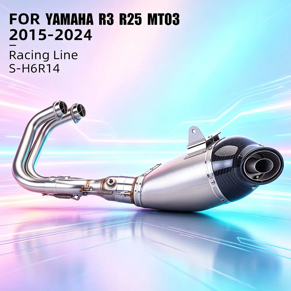 R3 Exhaust System For Yamaha R25 MT03 MT25 2015-2024 Motorcycle Pipe Racing Line Manifold Headers Tube Muffler With DB Killer
R3 Exhaust System For Yamaha R25 MT03 MT25 2015-2024 Motorcycle Pipe Racing Line Manifold Headers Tube Muffler With DB Killer