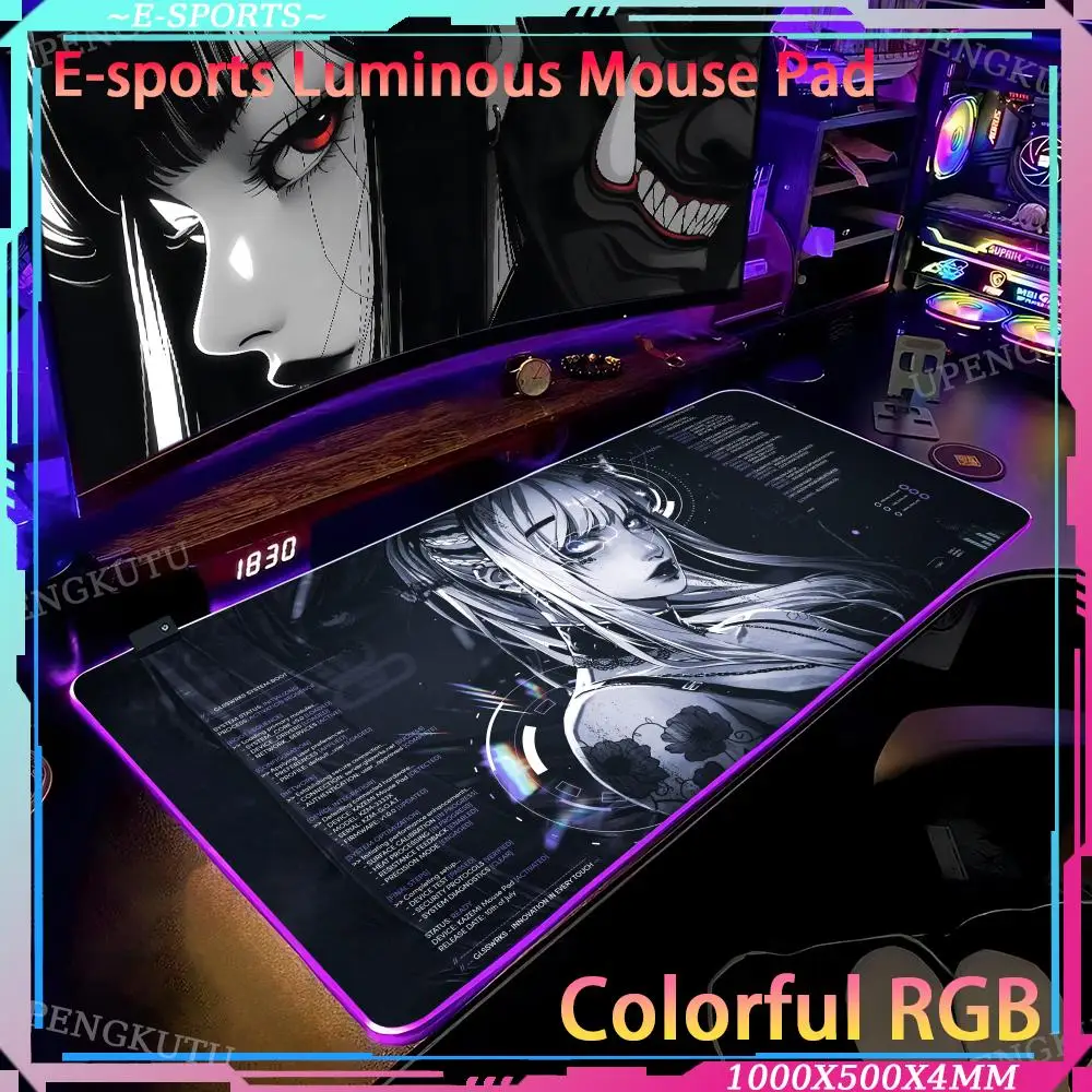 RGB Anime Girl Large Gamer Mouse Pad Keyboard Deskmat Samurai Mask Mousepad Office Accessories Gaming LED Backlight Extended Mat
RGB Anime Girl Large Gamer Mouse Pad Keyboard Deskmat Samurai Mask Mousepad Office Accessories Gaming LED Backlight Extended Mat