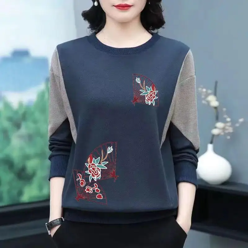 Thickened Fleece Long Sleeve T-Shirt round Neck Base Shirt for Mom Mid-Aged And Elderly People New Chinese Style Warm Top
Thickened Fleece Long Sleeve T-Shirt round Neck Base Shirt for Mom Mid-Aged And Elderly People New Chinese Style Warm Top
