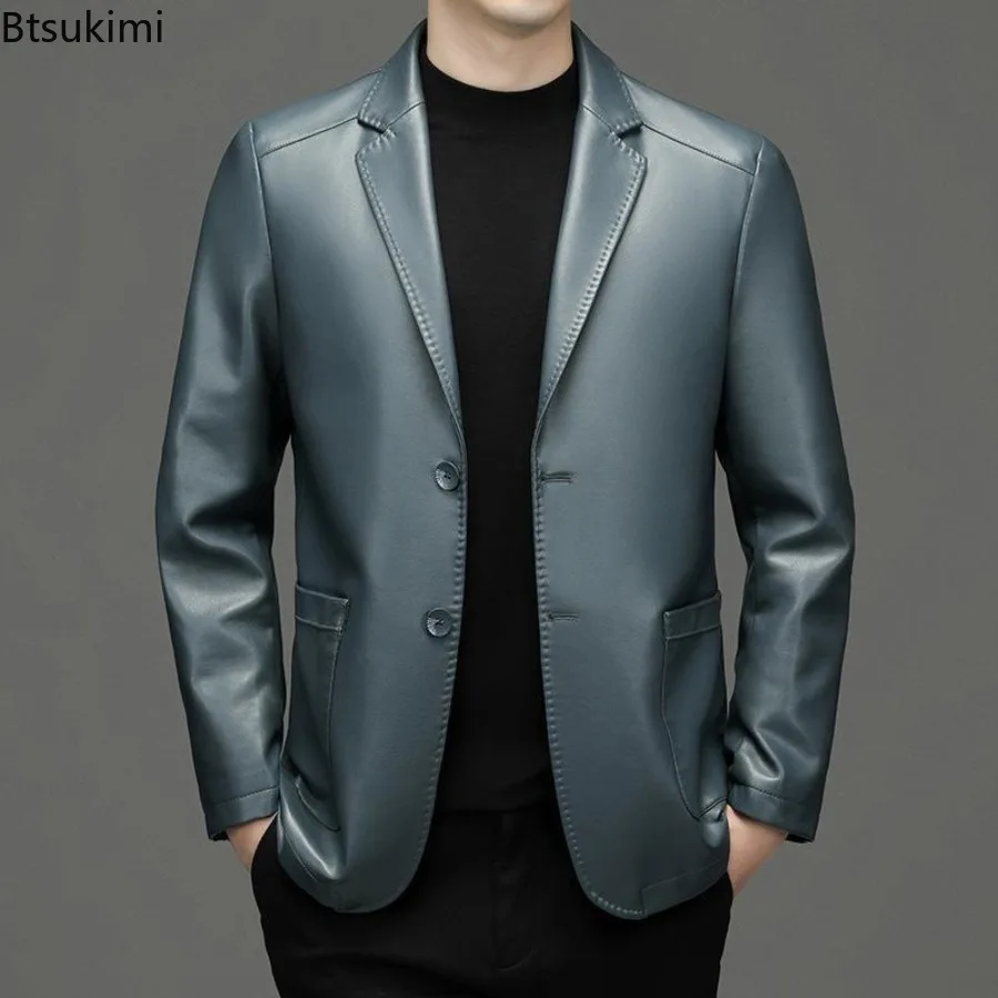 New 2026 Men's Leather Blazer Jackets Slim Fit Suit Coats High Quality Business Casual Spring Autumn PU Leather Suit Jackets 5XL
New 2026 Men's Leather Blazer Jackets Slim Fit Suit Coats High Quality Business Casual Spring Autumn PU Leather Suit Jackets 5XL
