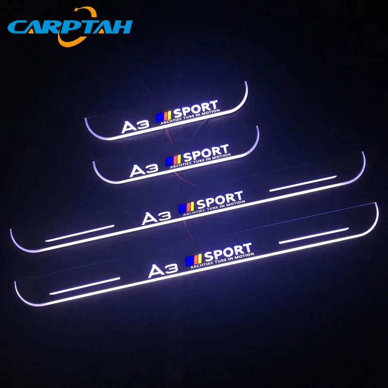 Автомобильный светодиодный порог, накладка на порог, логотип, настройка для Audi A3, внешние детали, динамический светильник на педаль приветствия
Автомобильный светодиодный порог, накладка на порог, логотип, настройка для Audi A3, внешние детали, динамический светильник на педаль приветствия