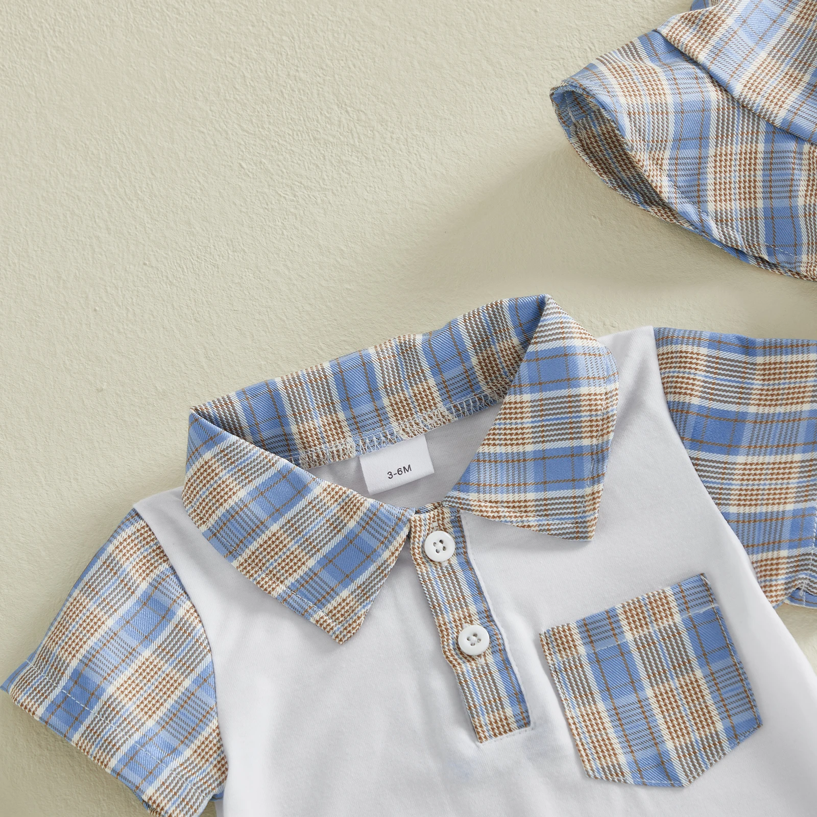 Baby Boy Summer Jumpsuits Outfit Plaid Half Button-up Collared Short Sleeve Romper and Sun Hat 2 Piece Set
Baby Boy Summer Jumpsuits Outfit Plaid Half Button-up Collared Short Sleeve Romper and Sun Hat 2 Piece Set