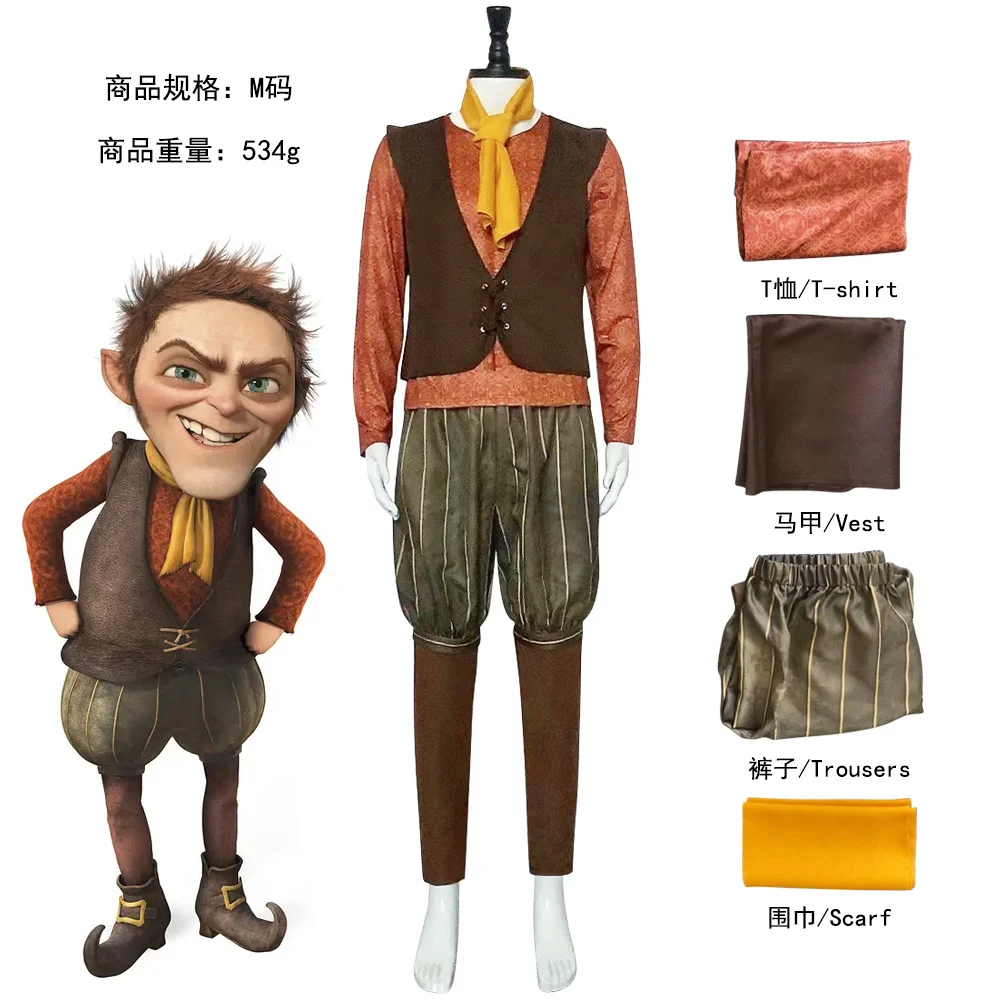 Monster Rumpelstiltskin Cosplay Costume T Shirt Brown Vest Trousers Yellow Scraf Halloween Role Playing King Dwarf Fancy Uniform
Monster Rumpelstiltskin Cosplay Costume T Shirt Brown Vest Trousers Yellow Scraf Halloween Role Playing King Dwarf Fancy Uniform