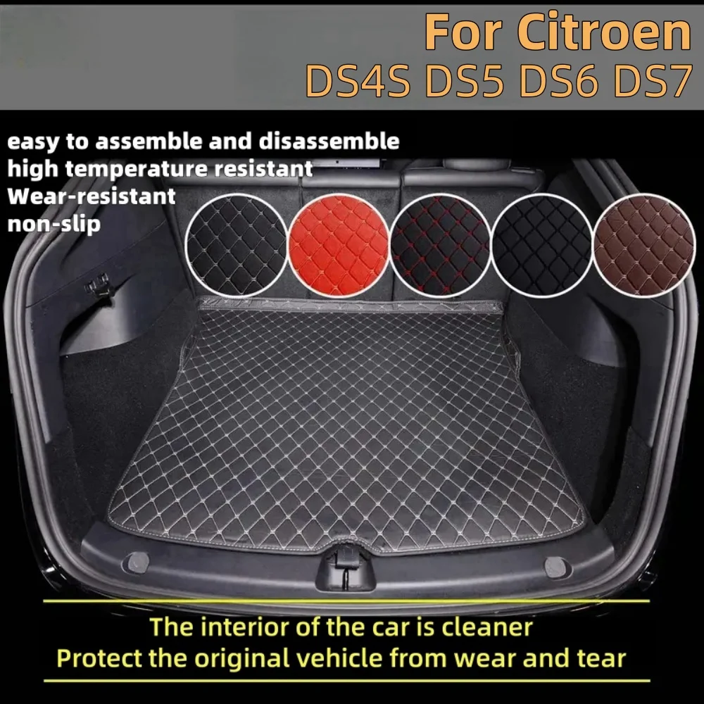 Коврик в багажник автомобиля для Citroen DS4S DS5 DS6 DS7 2018-2022, кожаные противоскользящие коврики в багажник автомобиля, накладки, аксессуары для салона автомобиля
Коврик в багажник автомобиля для Citroen DS4S DS5 DS6 DS7 2018-2022, кожаные противоскользящие коврики в багажник автомобиля, накладки, аксессуары для салона автомобиля
