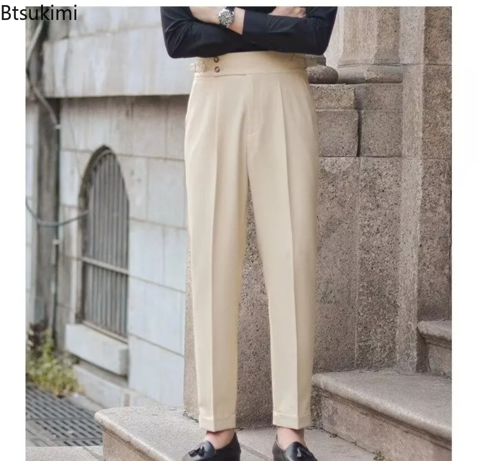 2026 New Men Classics Italian Naples Style Suit Pants Men High Waisted Straight Fit Work Formal British Business Brand Trousers
2026 New Men Classics Italian Naples Style Suit Pants Men High Waisted Straight Fit Work Formal British Business Brand Trousers