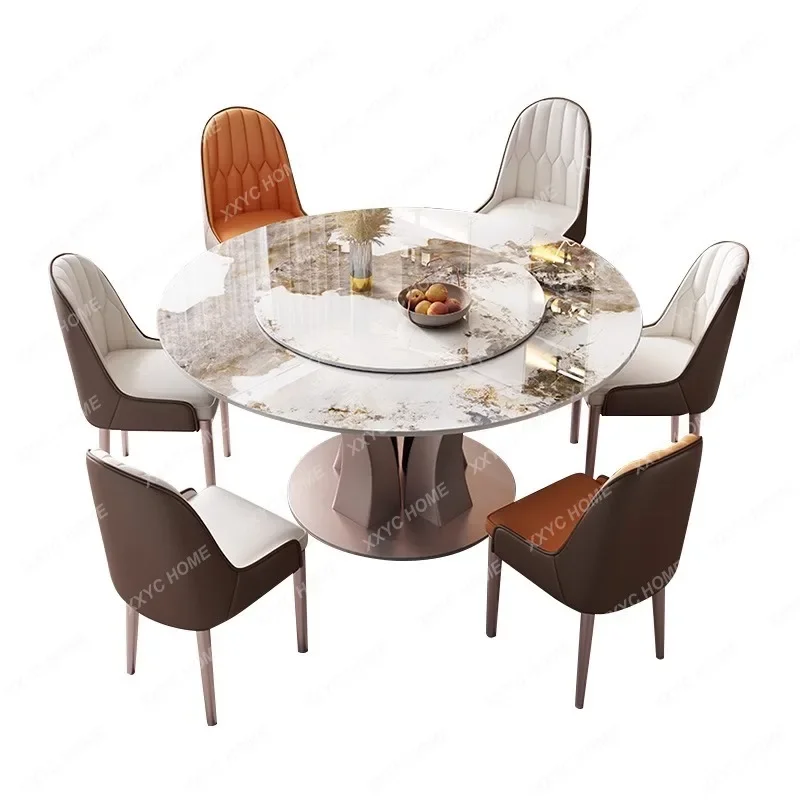 Stone Plate Dining Table and Chair Carbon Steel Furniture Restaurant Home round Table with Turntable Dining Table and Chair
Stone Plate Dining Table and Chair Carbon Steel Furniture Restaurant Home round Table with Turntable Dining Table and Chair