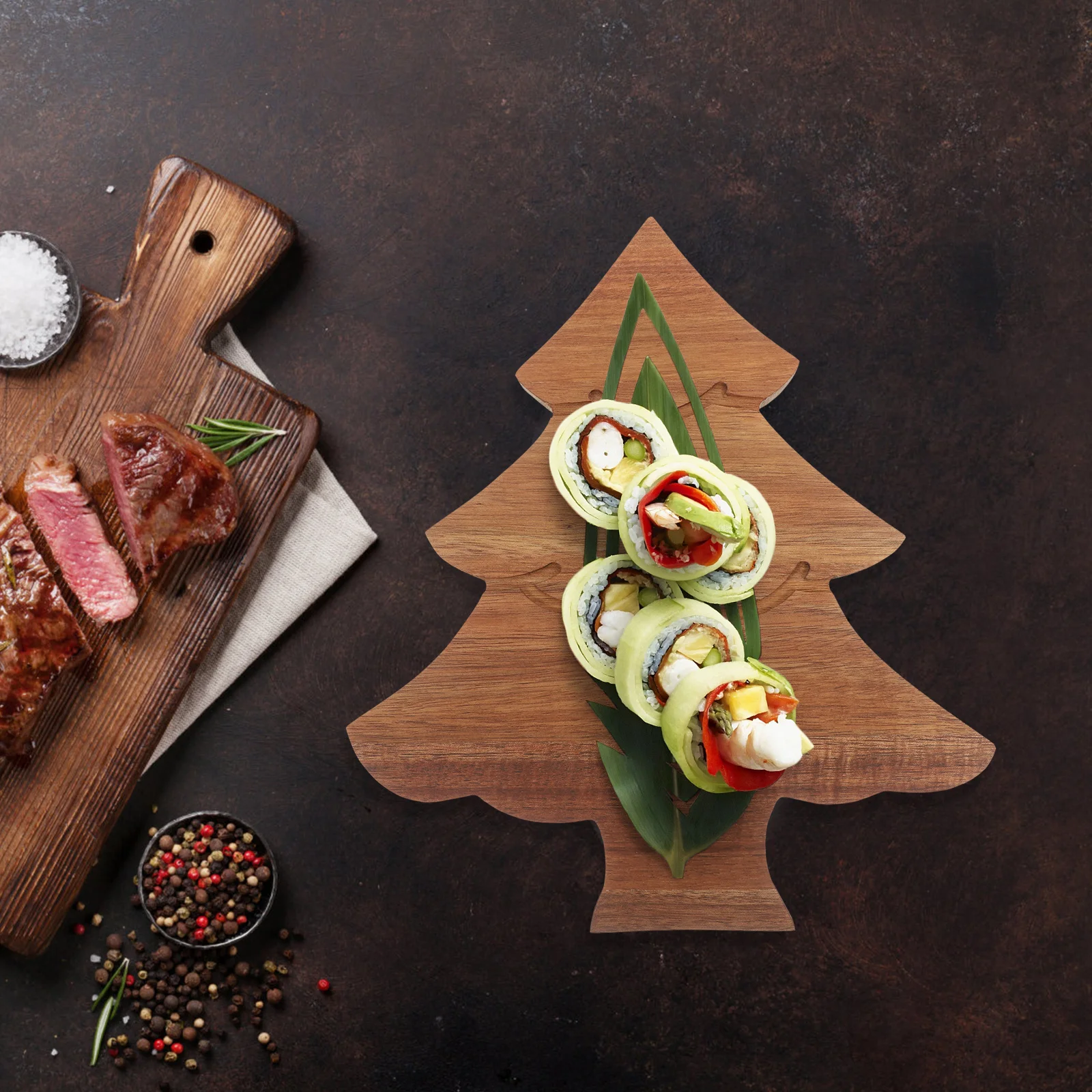 Christmas Tree Cutting Board Wooden Multiuse Charcuterie Tray Decorative Food Serving Board Pizza Sushi Restaurant Use
Christmas Tree Cutting Board Wooden Multiuse Charcuterie Tray Decorative Food Serving Board Pizza Sushi Restaurant Use