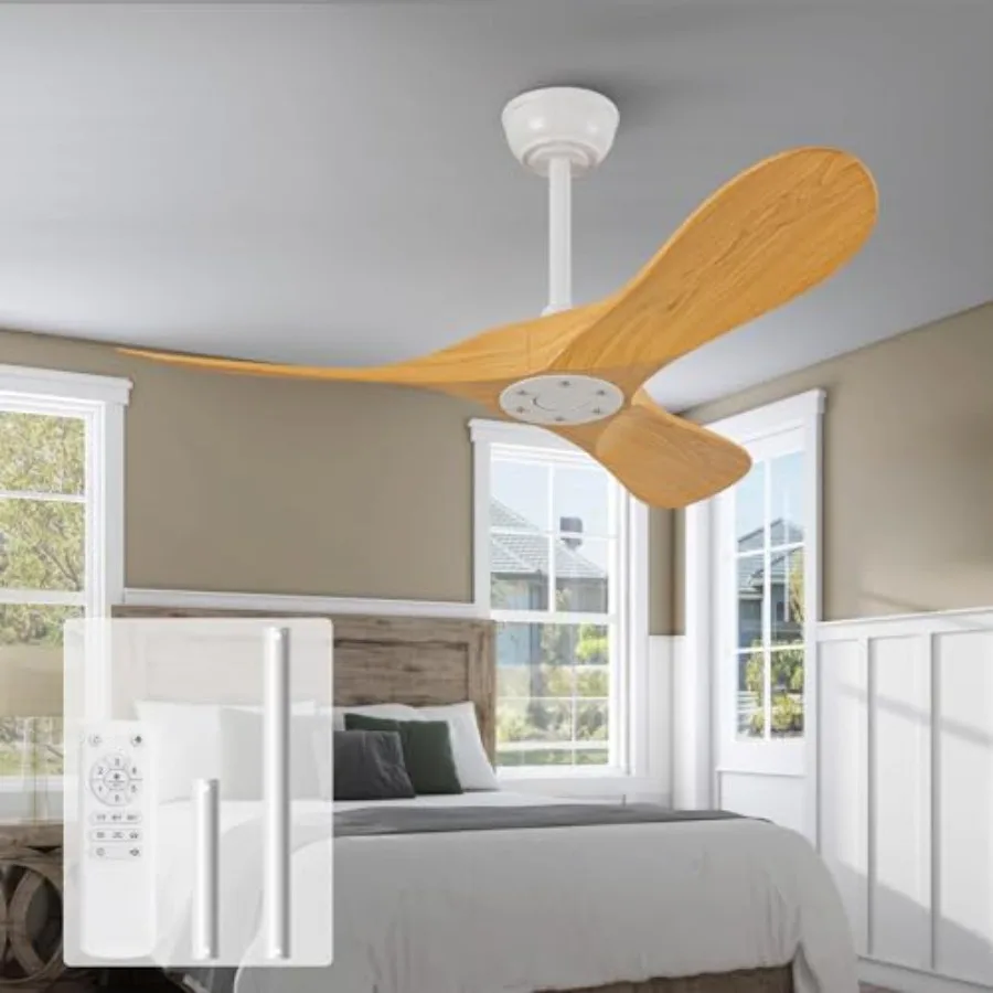 Ceiling Fan no Light with Remote Control, 3 ABS Blades, Reversible DC Motor, Modern Ceilg Fans without Lights for Outdoor door
Ceiling Fan no Light with Remote Control, 3 ABS Blades, Reversible DC Motor, Modern Ceilg Fans without Lights for Outdoor door