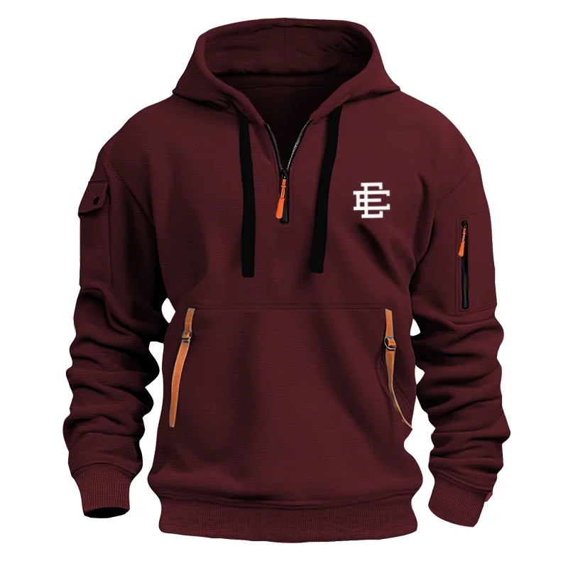 Fashionable men's large-sized S-3XL sweatshirt, zipper drawstring hoodie, pocket design pullover and ribbon men's clothing
Fashionable men's large-sized S-3XL sweatshirt, zipper drawstring hoodie, pocket design pullover and ribbon men's clothing