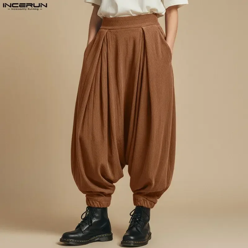 Мужские брюки-шаровары INCERUN, однотонные, с эластичным поясом, джоггеры, повседневные брюки с заниженной проймой, мужская уличная одежда, модные свободные брюки 2026 года
Мужские брюки-шаровары INCERUN, однотонные, с эластичным поясом, джоггеры, повседневные брюки с заниженной проймой, мужская уличная одежда, модные свободные брюки 2026 года