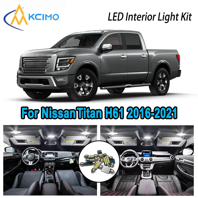 High-Quality LED Interior Kit for Nissan Titan H61 2016-2021 2017 2018 2019 Premium Error-Free Dome Map Trunk Automotive Lamps
High-Quality LED Interior Kit for Nissan Titan H61 2016-2021 2017 2018 2019 Premium Error-Free Dome Map Trunk Automotive Lamps