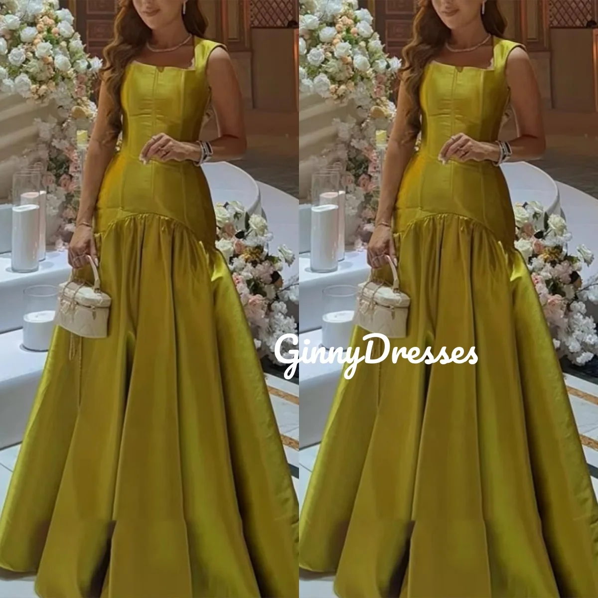 A-Line Customize Wedding Party Dress Square Neckline Ruffle Floor-Length Dresses For Prom Zipper Up Sleeveless Vestidos De Festa
A-Line Customize Wedding Party Dress Square Neckline Ruffle Floor-Length Dresses For Prom Zipper Up Sleeveless Vestidos De Festa