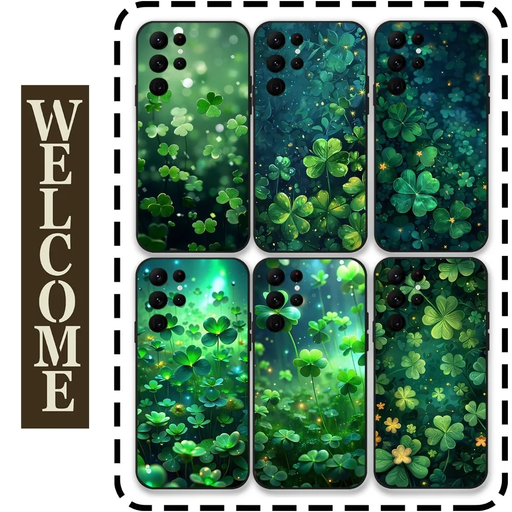 Lucky Four Leaf Clover Phone Case for Samsung Galaxy S24 Ultra S22 S23 Ultra S21 S20 5G Protective Silicone TPU Funda
Lucky Four Leaf Clover Phone Case for Samsung Galaxy S24 Ultra S22 S23 Ultra S21 S20 5G Protective Silicone TPU Funda