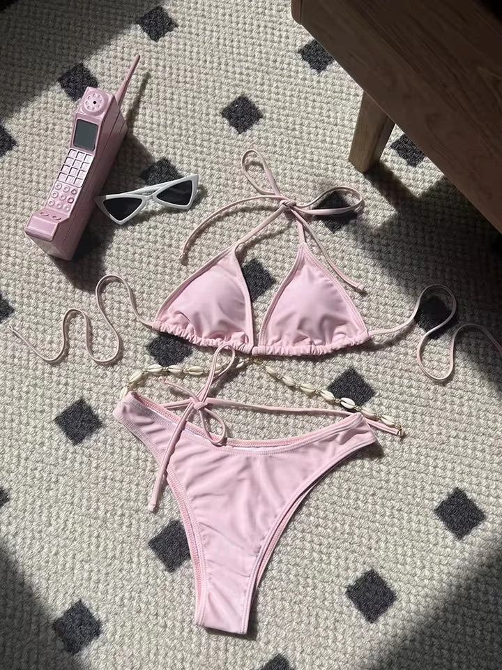 Vzvn Sexy Chain Laced Up Backless Bikini Women Split Swimsuit Beach Vacation Bikini 2026 New All Season Bikini 2 Piece Set
Vzvn Sexy Chain Laced Up Backless Bikini Women Split Swimsuit Beach Vacation Bikini 2026 New All Season Bikini 2 Piece Set