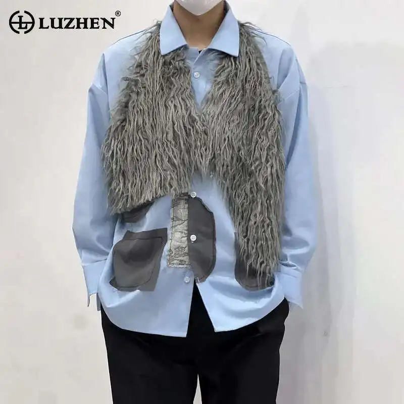 LUZHEN 2025 Новый оригинальный индивидуальный меховой жилет без рукавов с асимметричным подолом, дизайн мужских рубашек с длинными рукавами, комплекты из двух предметов JY1006
LUZHEN 2025 Новый оригинальный индивидуальный меховой жилет без рукавов с асимметричным подолом, дизайн мужских рубашек с длинными рукавами, комплекты из двух предметов JY1006