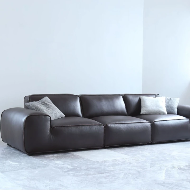 Italian minimalist yellow cowhide full leather straight row combination sofa villa large size living room sofa
Italian minimalist yellow cowhide full leather straight row combination sofa villa large size living room sofa