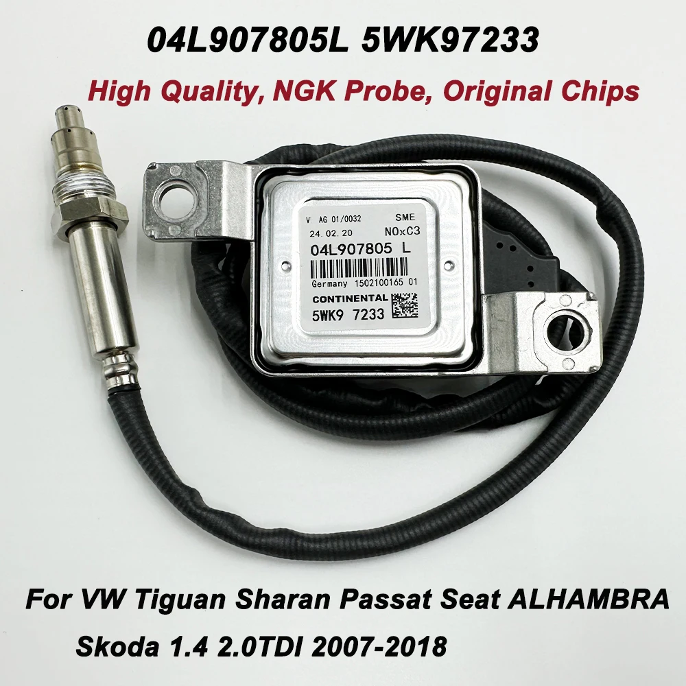 OE 04L907805L 5WK97233 High Quality for NGK Probe 12V NOX Sensor For VW Q3 Q5 A4 Tiguan Sharan Passat Seat 1.4 2.0TDI 04L907807L
OE 04L907805L 5WK97233 High Quality for NGK Probe 12V NOX Sensor For VW Q3 Q5 A4 Tiguan Sharan Passat Seat 1.4 2.0TDI 04L907807L