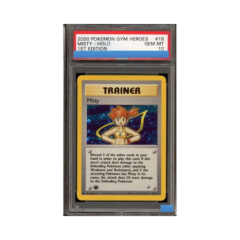 Proxy 2000 POKEMON GYM HEROES #18 MISTY-HOLO 1ST EDITION Authentication Grading 10 Collection Game Card
Proxy 2000 POKEMON GYM HEROES #18 MISTY-HOLO 1ST EDITION Authentication Grading 10 Collection Game Card