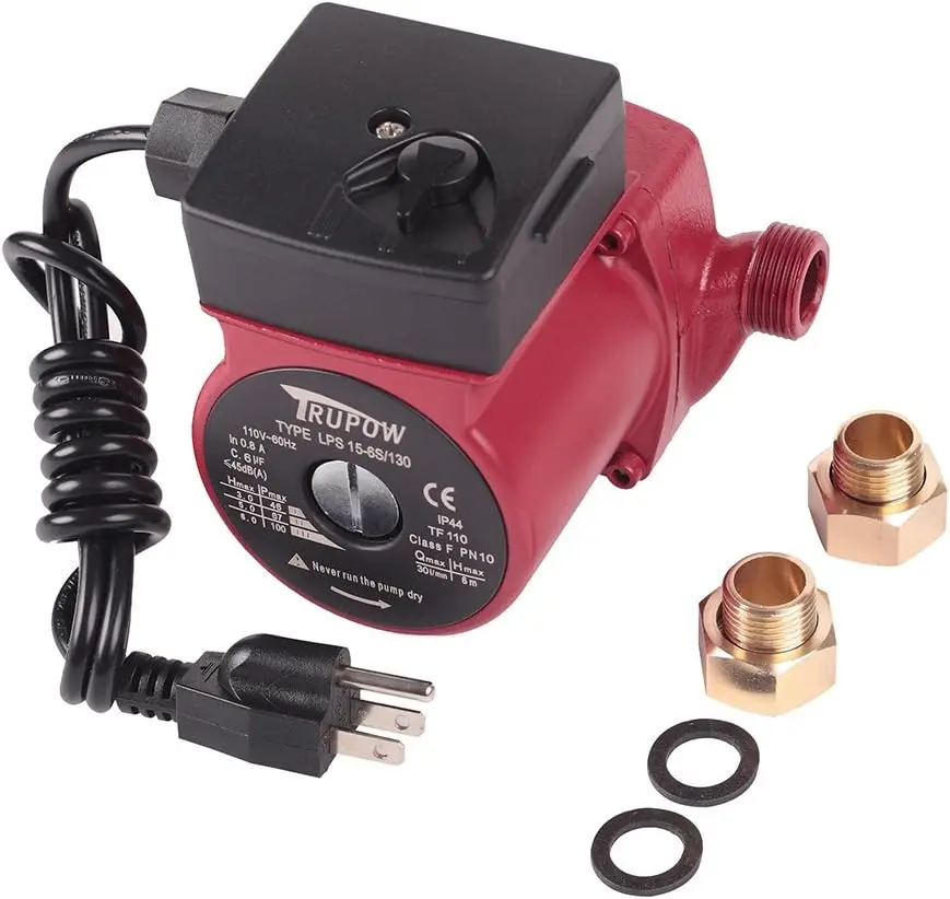 Циркуляционный насос для горячей воды 3/4" NPT, 110В, 3 скорости, для эффективных систем отопления
Циркуляционный насос для горячей воды 3/4" NPT, 110В, 3 скорости, для эффективных систем отопления