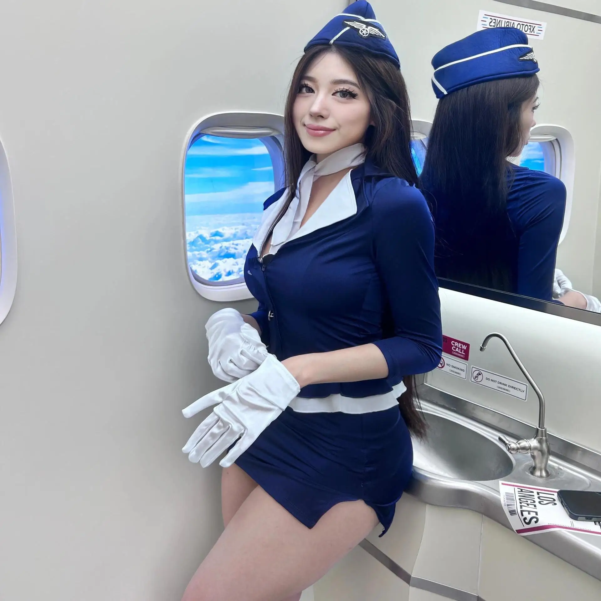 Sexy Pure Desire Halloween Costume Set Secretary Air Stewardess Police Officer Teacher Low Waist Bodycon Skirt Office OL
Sexy Pure Desire Halloween Costume Set Secretary Air Stewardess Police Officer Teacher Low Waist Bodycon Skirt Office OL