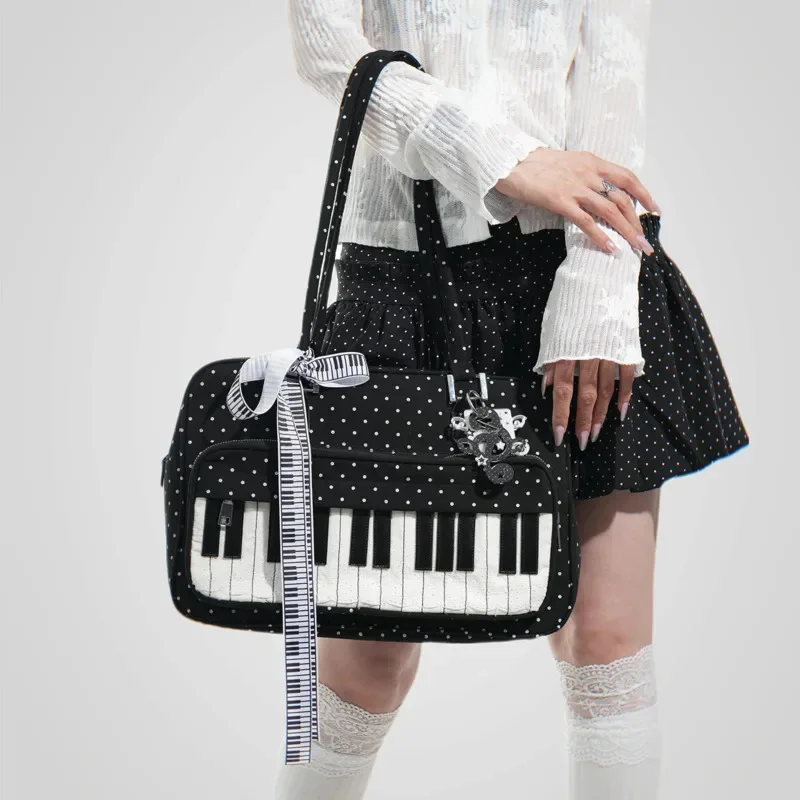 Funny Backpacks Piano Tote Bag Polka Dot Note Contrasting Colors Y2K Aesthetics Girl Sweet Diagonal Cross Shoulder Square Bag
Funny Backpacks Piano Tote Bag Polka Dot Note Contrasting Colors Y2K Aesthetics Girl Sweet Diagonal Cross Shoulder Square Bag