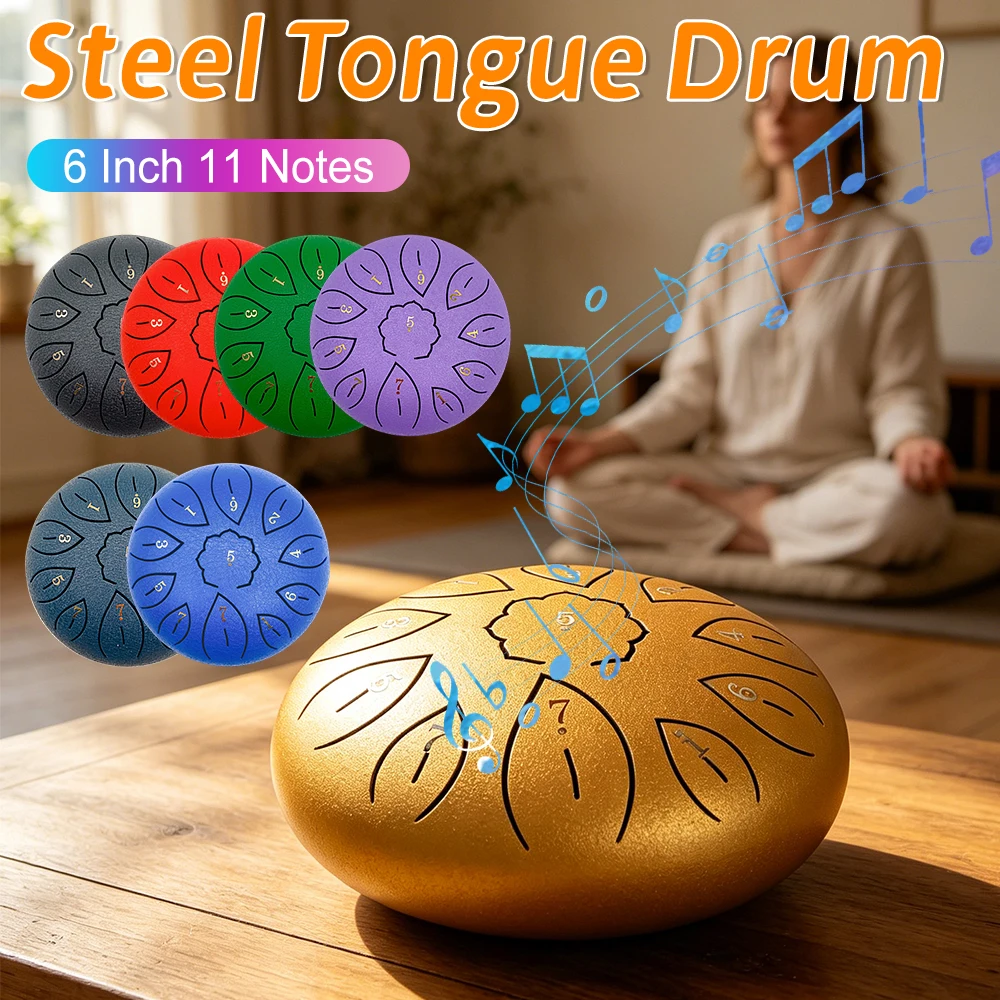6 Inch 11 Notes Steel Tongue Drum Rain Drum G Tone Ethereal Drum Music Drum Percussion Musical Instrument Gift for Family Friend
6 Inch 11 Notes Steel Tongue Drum Rain Drum G Tone Ethereal Drum Music Drum Percussion Musical Instrument Gift for Family Friend
