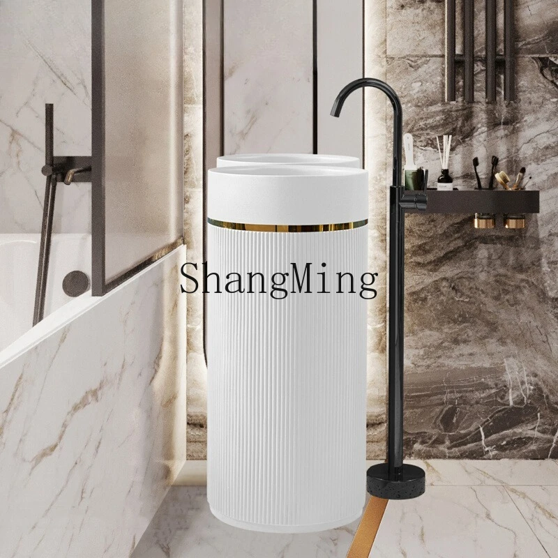 HJ outdoor courtyard column basin integrated floor-to-ceiling balcony artistic personality hotel garden creative sink
HJ outdoor courtyard column basin integrated floor-to-ceiling balcony artistic personality hotel garden creative sink