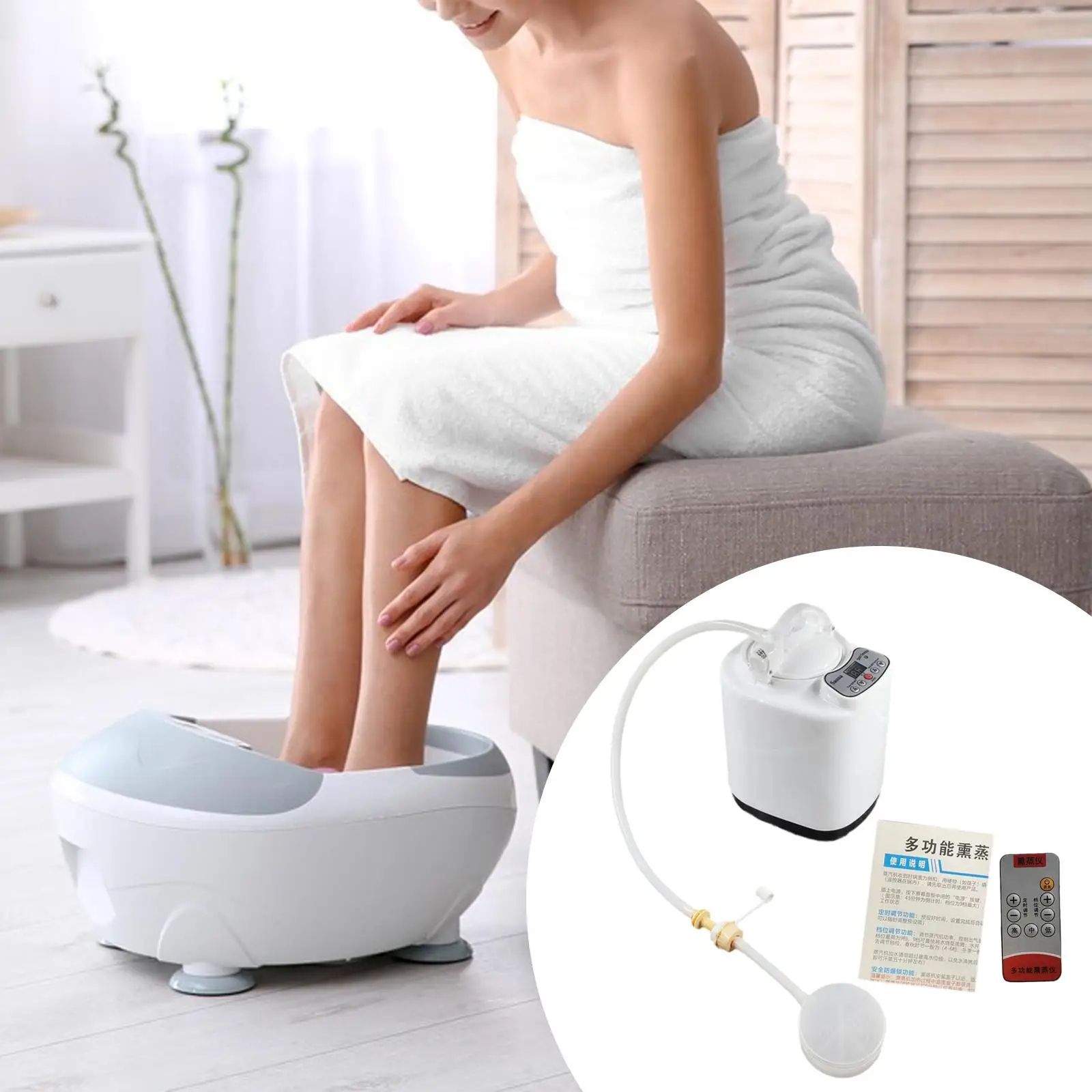 Sauna Steamer Machine Portable Full Body Steam Generator 2.6L with Remote for Household Sauna Steam Bath
Sauna Steamer Machine Portable Full Body Steam Generator 2.6L with Remote for Household Sauna Steam Bath