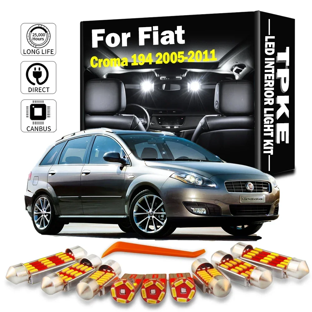 TPKE 12 шт. Canbus без ошибок, автомобильные лампочки для 2005-2010 2011 Fiat Croma 194, интерьер, фотолампа, карта, чтение багажника, фотография
TPKE 12 шт. Canbus без ошибок, автомобильные лампочки для 2005-2010 2011 Fiat Croma 194, интерьер, фотолампа, карта, чтение багажника, фотография