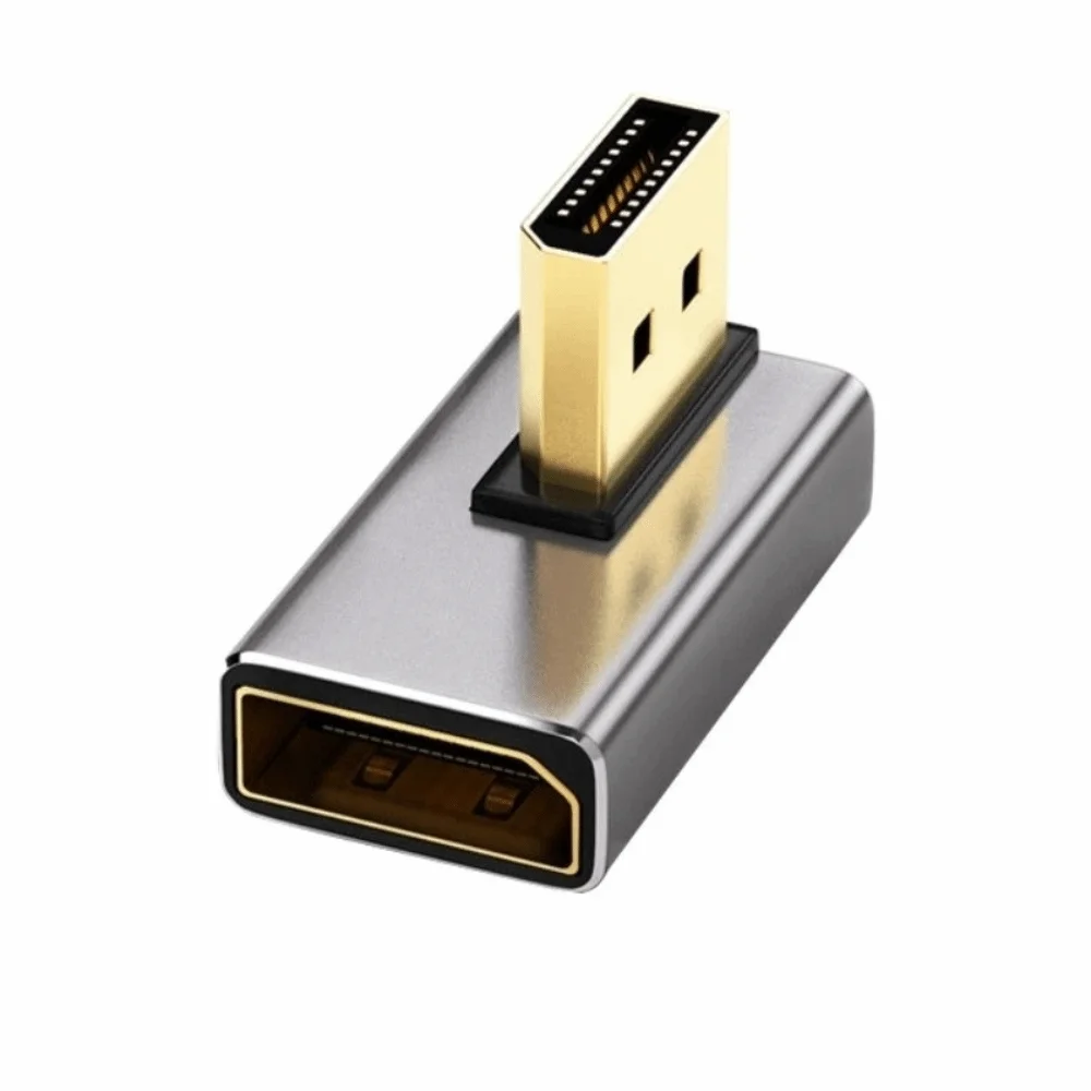 8K 60Hz Display Port Adapter 90 Degree Angle L Shape DP Male to Female Converter DP1.4 DP Cable Extension Vertical DP Converter
8K 60Hz Display Port Adapter 90 Degree Angle L Shape DP Male to Female Converter DP1.4 DP Cable Extension Vertical DP Converter