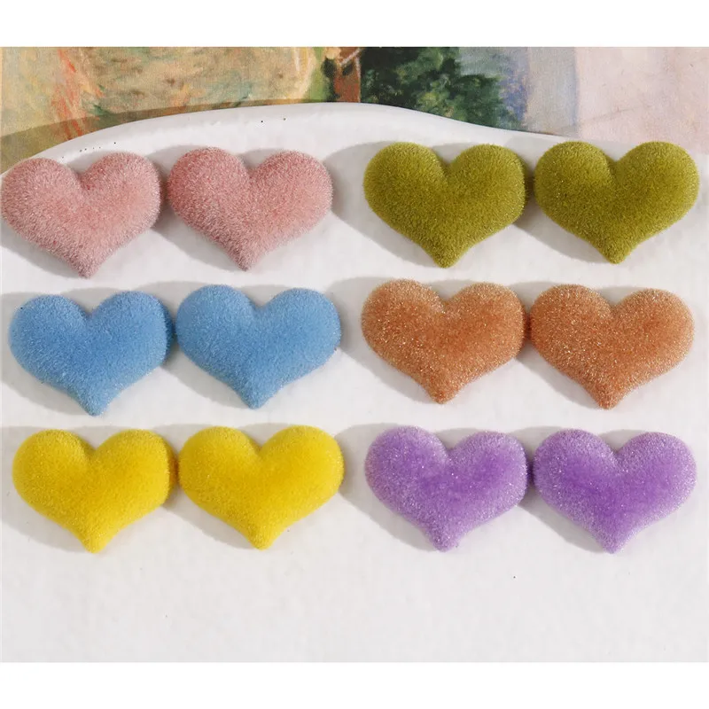 New style 100pcs/lot color flocking effect cartoon hearts shape cabochon beads diy jewelry earring/hair accessory
New style 100pcs/lot color flocking effect cartoon hearts shape cabochon beads diy jewelry earring/hair accessory