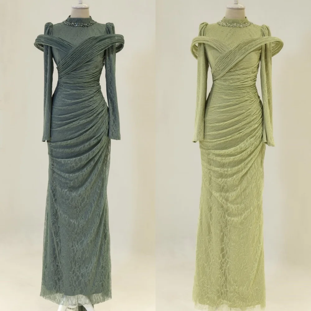 Customized High Quality Intricate Lace Rhinestone Beading Straight High Collar Long Dresses Evening Dresses Modern Style Classic
Customized High Quality Intricate Lace Rhinestone Beading Straight High Collar Long Dresses Evening Dresses Modern Style Classic