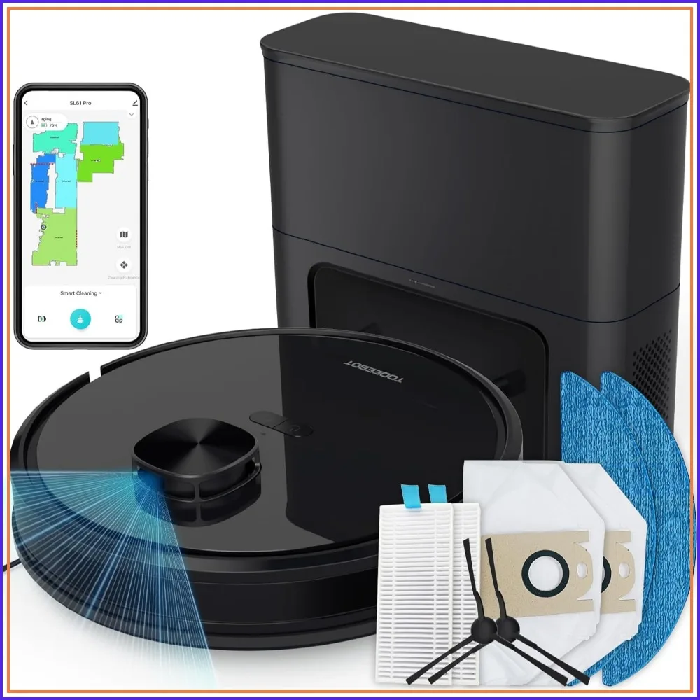 Self-Emptying Robot Vacuum with Mop, 70-Day Hands-Free, Lidar Navigation, WiFi/App/Alexa, Carpet Boost, 4-in-1 for Pet Hair
Self-Emptying Robot Vacuum with Mop, 70-Day Hands-Free, Lidar Navigation, WiFi/App/Alexa, Carpet Boost, 4-in-1 for Pet Hair