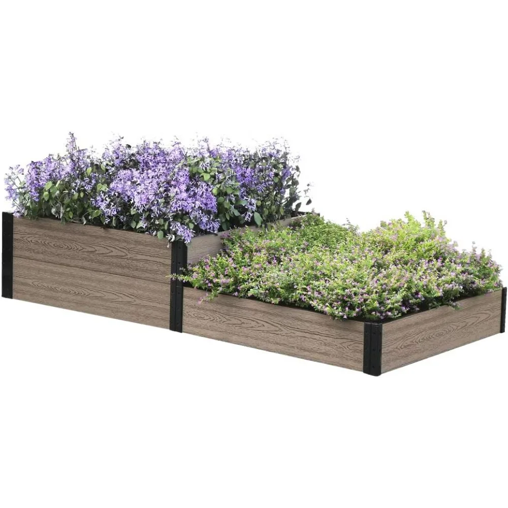 Everbloom Modular Terraced Wood Plastic Composite Raised Garden Bed with Open Bottom 74” L x 36” W x 7/14”H-Versatile and Easy-t
Everbloom Modular Terraced Wood Plastic Composite Raised Garden Bed with Open Bottom 74” L x 36” W x 7/14”H-Versatile and Easy-t
