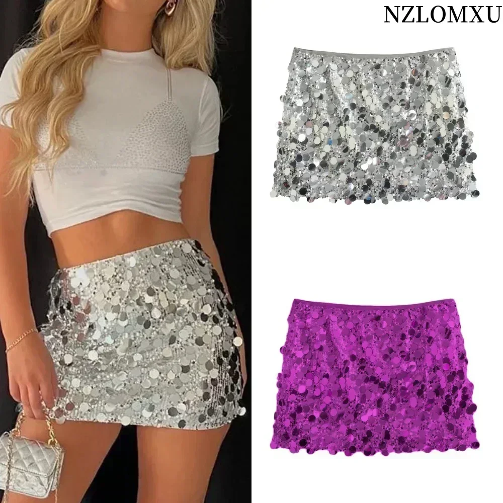 Silver Sequin Skirt Woman High Waist Mini Skirt Woman Fashion Shiny Glitter Elegant Short Skirts For Women 2024 Y2k Skirts
Silver Sequin Skirt Woman High Waist Mini Skirt Woman Fashion Shiny Glitter Elegant Short Skirts For Women 2024 Y2k Skirts