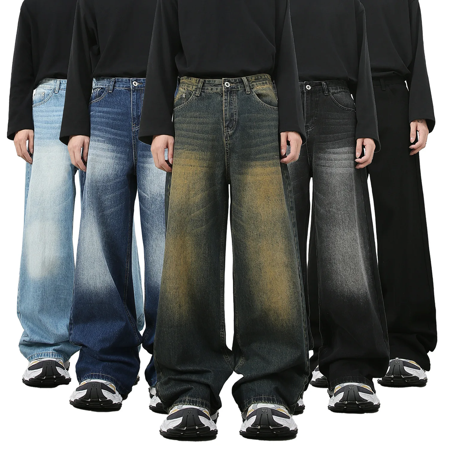 2025 new retro washed retro jeans men's high waisted straight leg loose wide leg pants casual pants retro distressed
2025 new retro washed retro jeans men's high waisted straight leg loose wide leg pants casual pants retro distressed