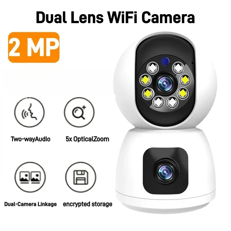 2MP Dual Lens Baby Pet Monitor Indoor Camera Two-Way Audio Remote View Motion Alert Night Vision for Home Security
2MP Dual Lens Baby Pet Monitor Indoor Camera Two-Way Audio Remote View Motion Alert Night Vision for Home Security