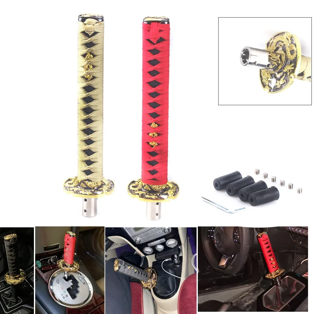 JDM Universal 260MM Katana Samurai Sword Shift Knob Shifter With Adapters Gear Shift knob ABS+Textile cloth
JDM Universal 260MM Katana Samurai Sword Shift Knob Shifter With Adapters Gear Shift knob ABS+Textile cloth