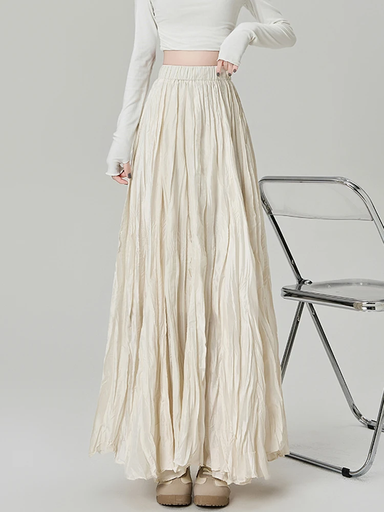 High Waist Asymmetrical Pleated Skirt Women's Spring Autumn A-Line Midi Skirt Slimming Hip Covering Drapey Maxi Skirt
High Waist Asymmetrical Pleated Skirt Women's Spring Autumn A-Line Midi Skirt Slimming Hip Covering Drapey Maxi Skirt