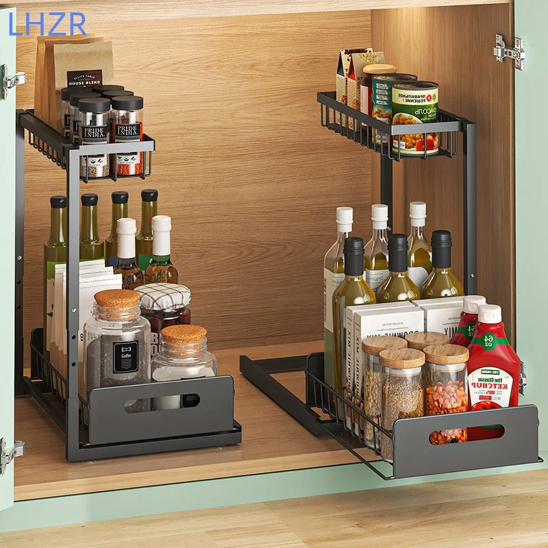 Adjustable height pull out storage rack kitchen bathroom sink organizer sliding drawer rack L-shaped carbon steel space saving
Adjustable height pull out storage rack kitchen bathroom sink organizer sliding drawer rack L-shaped carbon steel space saving