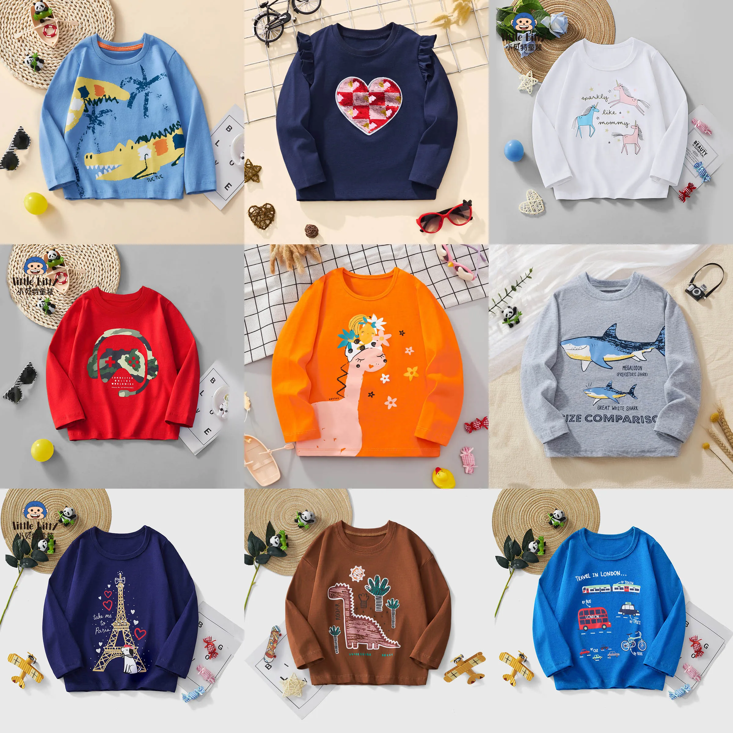 Spring Autumn 1-8Y Babys Boy Long Sleeves Cotton Casual Toddler Kids Boys Sweatshirt Loose Versatile Shark Children Boys T-shirt
Spring Autumn 1-8Y Babys Boy Long Sleeves Cotton Casual Toddler Kids Boys Sweatshirt Loose Versatile Shark Children Boys T-shirt
