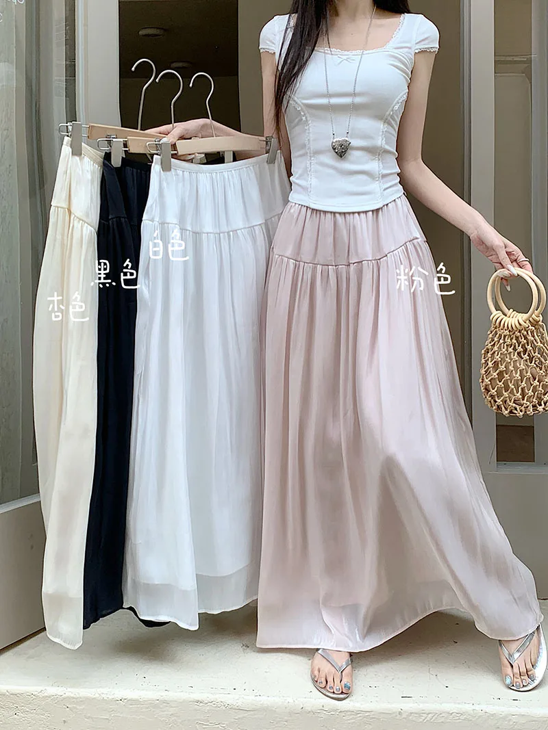 4Colors Spring Summer Korean Style 2025 Big Bottom Mid-length Korean Casual A-line Long Skirts femmale (mm1699
4Colors Spring Summer Korean Style 2025 Big Bottom Mid-length Korean Casual A-line Long Skirts femmale (mm1699