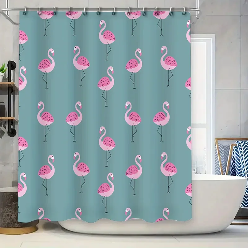 Pink Flamingo Shower Curtain Waterproof Fabric Bathroom Decor Modern Design 3D Printing Blue Customized Shower Curtains
Pink Flamingo Shower Curtain Waterproof Fabric Bathroom Decor Modern Design 3D Printing Blue Customized Shower Curtains