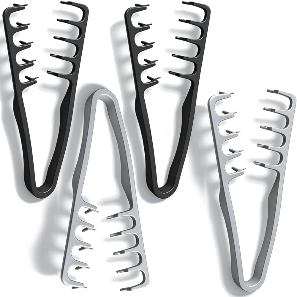 Texture Comb Wide Tooth Styling Combs,Volumizing Texturizing Hair Comb Set for Volume Fringe Parting, ABS Plastic Barber Tool