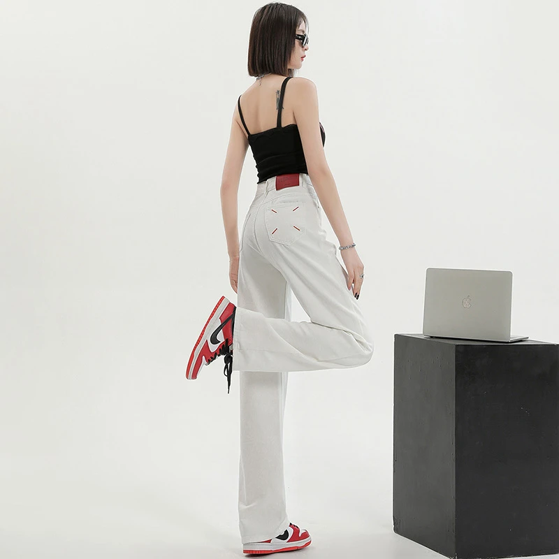 2024 New Spring Women's White Jeans, High Waist Loose Straight Leg Pants Narrow Wide Leg Pants Narrow Straight Leg Pants
2024 New Spring Women's White Jeans, High Waist Loose Straight Leg Pants Narrow Wide Leg Pants Narrow Straight Leg Pants